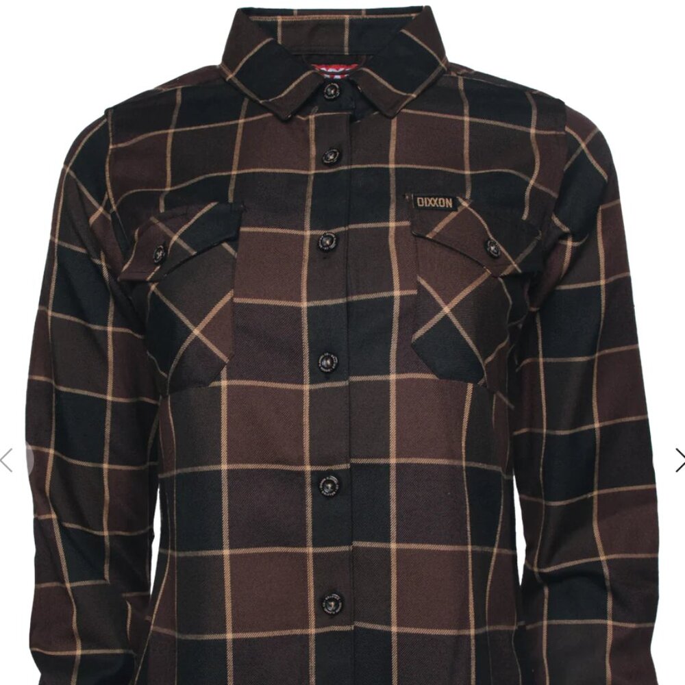 Women's Brown Plaid Flannel - Dixxon